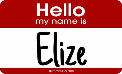 Hello my name is Elize png download