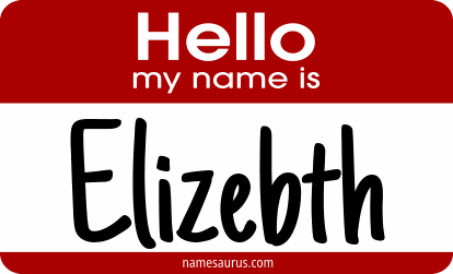 Hello my name is Elizebth png download