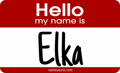 Hello my name is Elka png download