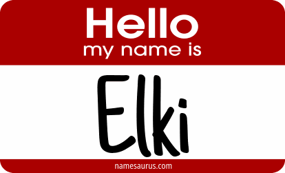 Hello my name is Elki png download