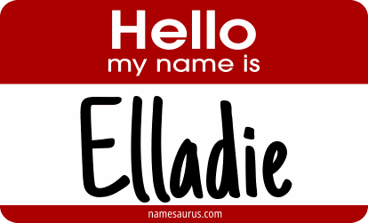 Hello my name is Elladie png download