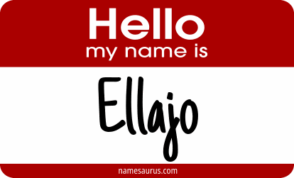 Hello my name is Ellajo png download