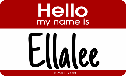 Hello my name is Ellalee png download