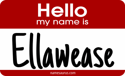 Hello my name is Ellawease png download