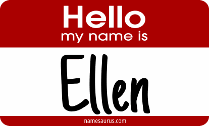 Hello my name is Ellen png download