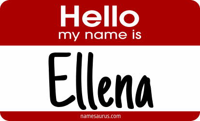 Hello my name is Ellena png download