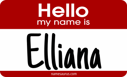 Hello my name is Elliana png download
