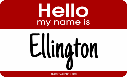 Hello my name is Ellington png download