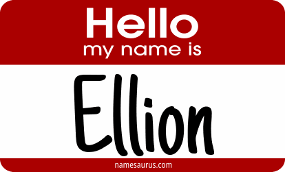 Hello my name is Ellion png download