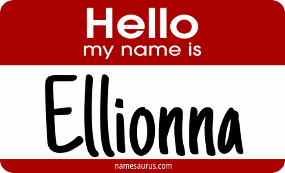 Hello my name is Ellionna png download