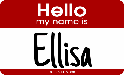 Hello my name is Ellisa png download