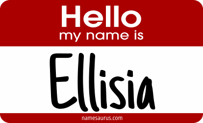 Hello my name is Ellisia png download