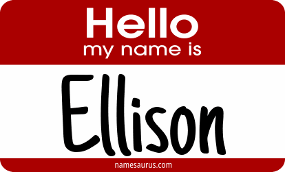 Hello my name is Ellison png download