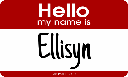 Hello my name is Ellisyn png download