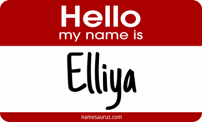 Hello my name is Elliya png download