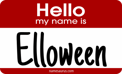 Hello my name is Elloween png download