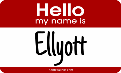 Hello my name is Ellyott png download