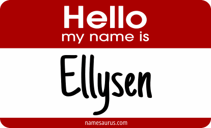 Hello my name is Ellysen png download
