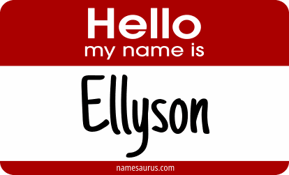 Hello my name is Ellyson png download