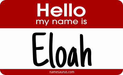 Hello my name is Eloah png download