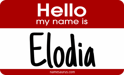 Hello my name is Elodia png download