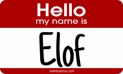 Hello my name is Elof png download