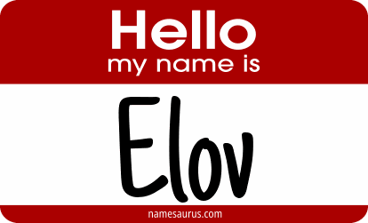 Hello my name is Elov png download