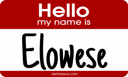 Hello my name is Elowese png download
