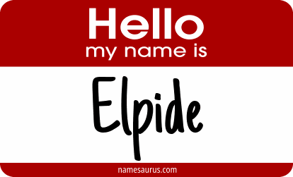 Hello my name is Elpide png download