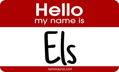 Hello my name is Els png download