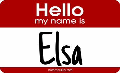 Hello my name is Elsa png download
