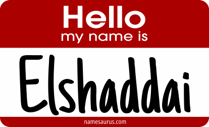 Hello my name is Elshaddai png download
