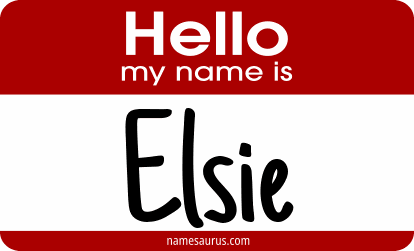 Hello my name is Elsie png download