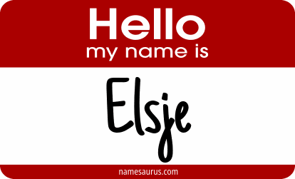 Hello my name is Elsje png download