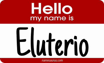 Hello my name is Eluterio png download