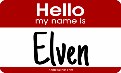Hello my name is Elven png download