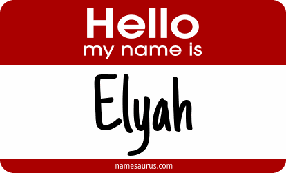 Hello my name is Elyah png download