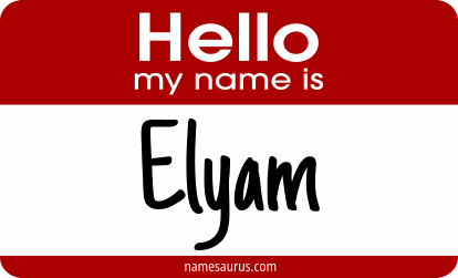 Hello my name is Elyam png download