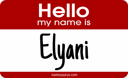 Hello my name is Elyani png download