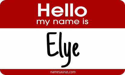 Hello my name is Elye png download