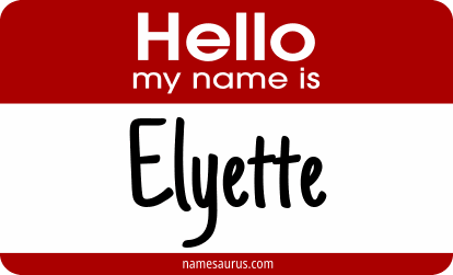 Hello my name is Elyette png download
