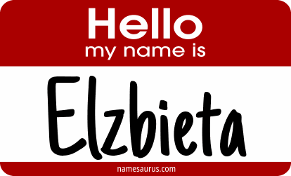 Hello my name is Elzbieta png download