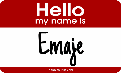 Hello my name is Emaje png download