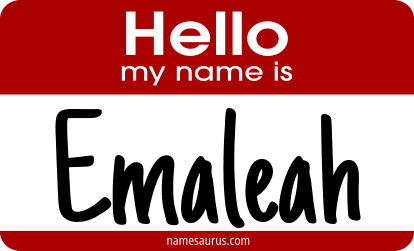 Hello my name is Emaleah png download