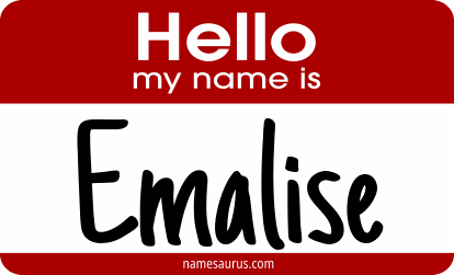 Hello my name is Emalise png download