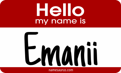Hello my name is Emanii png download