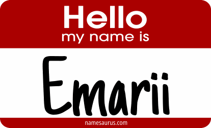 Hello my name is Emarii png download