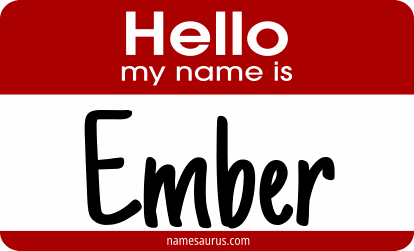 Hello my name is Ember png download