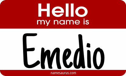 Hello my name is Emedio png download