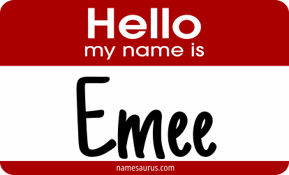 Hello my name is Emee png download